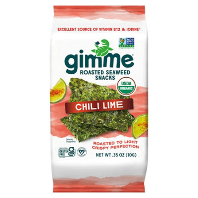 Gimme Organic Roasted Chili Lime Seaweed - 0.35 Oz - Image 1