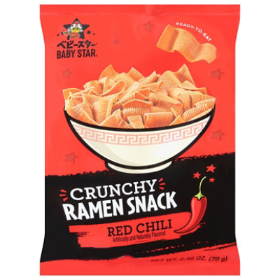 Oyatsu Babystar Wide Red Chili Ramen Snack  - 2.46 Oz - Image 3