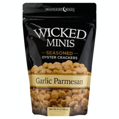 Wicked Mix Crackers Oystr Garlic Parmesan 6 oz (Pack of 6) - Image 1