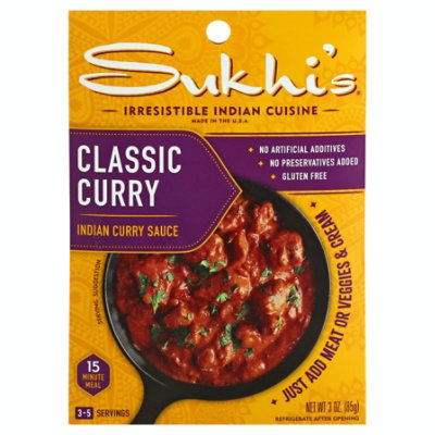 Sukhis Sauce Curry Classic 3 Oz (Pack of 6) - Image 1