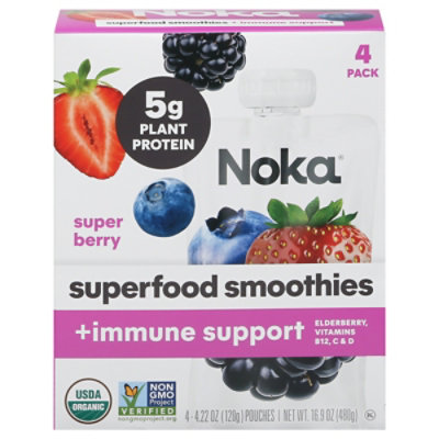 Noka Superfood Smoothies Super Berry Immune Support Pouch - 16.9 Oz - Image 3