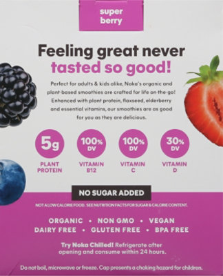 Noka Superfood Smoothies Super Berry Immune Support Pouch - 16.9 Oz - Image 5