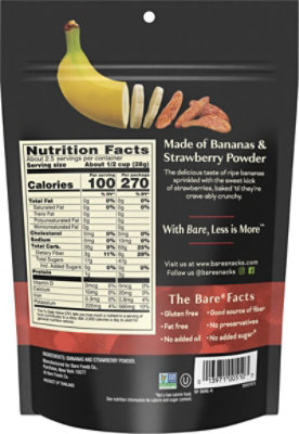 Bare Baked Banana Chips Strawberry - 2.7 Oz - Image 6