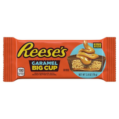 Reeses Milk Chocolate Peanut Butter Cup Big Cup With Caramel King Size Bar - Each - Image 3