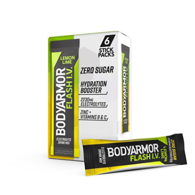 Body Armor Flash Iv Lemon Lime - 6 Count - Image 1