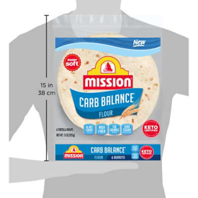 Mission Carb Balance Flour Tortillas Burrito Size - 6 Count - Image 5