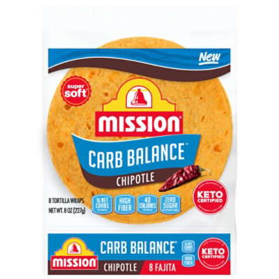 Mission Carb Balance Chipotle Flour Tortillas - Fajita Size - 8 Count - Image 1