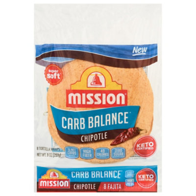 Mission Carb Balance Fajita Chipotle Tortillas - 8 Count - Image 1