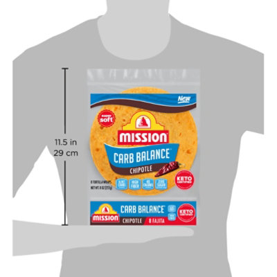 Mission Carb Balance Chipotle Flour Tortillas - Fajita Size - 8 Count - Image 5