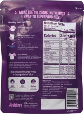 Jasberry Organic Ready To Eat Original Superfood Rice - 7.05 Oz. - Image 6