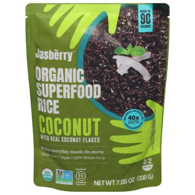 Jasberry Organic Ready To Eat Coconut Superfood Rice - 7.05 Oz. - Image 1