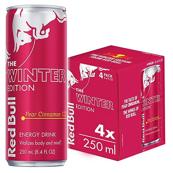 Red Bull Winter Edition Pear And Cinnamon - 4-8.4 Fl. Oz. - vons Red Bull Winter Edition Pear And Cinnamon - 4-8.4 Fl. Oz. - vons