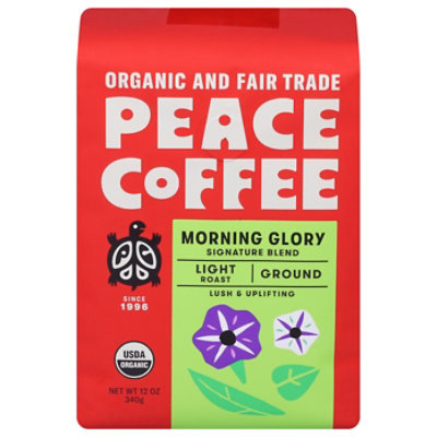 Peace Coffee Morning Glory Sginature Blend Ground - 12 Oz. - Image 3