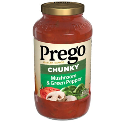 Prego Chunky Mushroom and Green Pepper Pasta Sauce - 23.75 Oz - Image 1