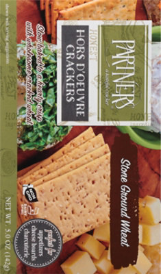 Partners Hors D Oeuvre Stone Ground Wheat Crackers - 5 Oz. - Image 6