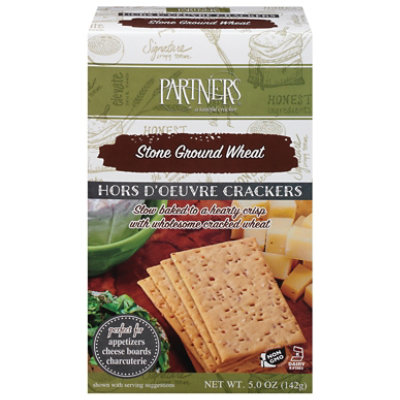 Partners Hors D Oeuvre Stone Ground Wheat Crackers - 5 Oz. - Image 1