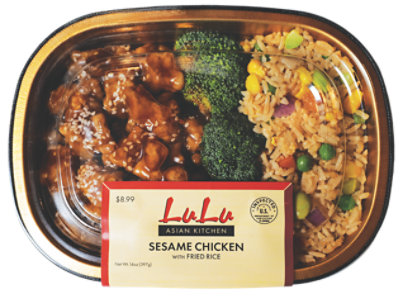 Ready To Eat Meal Lulu Sesame Chicken With Fried Rice - 14 Oz. - Image 1