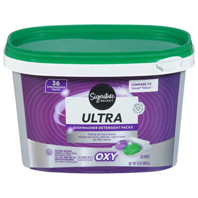 Signature SELECT Ultra Dishwasher Detergent Packs with Oxy - 36 Count - Image 2