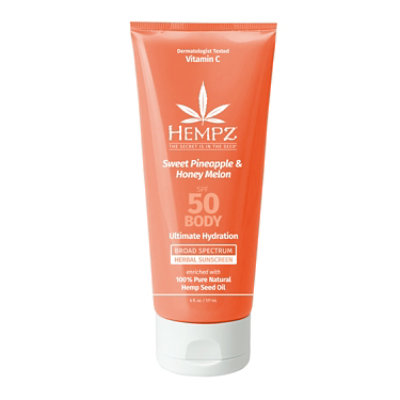 Sweet  Pineapple And Honey Melon Herbal Body Sunscreen 50 Spf 6 Oz. - Each - Image 1