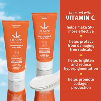 Sweet Pineapple And Honey Melon Herbal Body Sunscreen 30 Spf 6 Oz.  - Each - Image 4