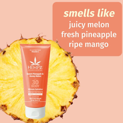 Sweet Pineapple And Honey Melon Herbal Body Sunscreen 30 Spf 6 Oz.  - Each - Image 2