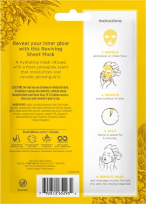 Burts Bees Sheet Mask Revivng - Each - Image 5