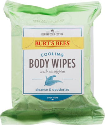 Burts Bees Cooling Body Wipes With Eucalyptus - 30 Count - Image 2