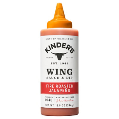 Kinders Fire Roasted Jalapeno Wing Sauce - 13.9 Oz - Image 3