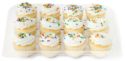 Frozen White Cake White Iced Cupcakes 12 Count - Each - Image 1