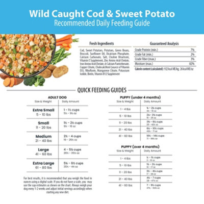 JustFoodForDogs Wild Caught Cod and Sweet Potato All Life Stages Dog Food - 72 Oz - Image 2