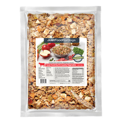 JustFoodForDogs Farm Fresh Beef and Country Vegetable Adult Dog Food - 18 Oz - Image 2