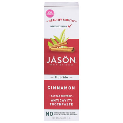 Jason Natural Products Toothpaste Cinnamon Flouride - 4.2 Oz - Image 3