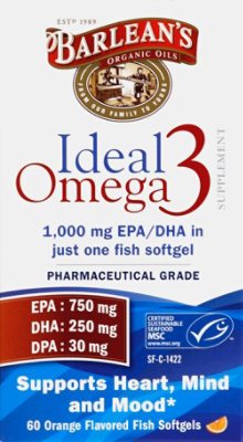 Barleans Ideal Omega 3 Fish Oil Softgels - 60 Count - Image 2
