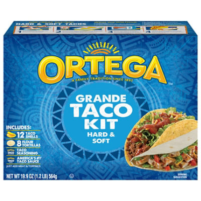 Ortega Grande Hard and Soft Taco Dinner Kit 12 Hard Tacos 8 Soft Tacos - 19.9 Oz - Image 3