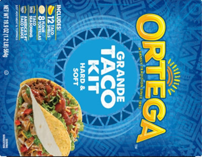 Ortega Grande Hard and Soft Taco Dinner Kit 12 Hard Tacos 8 Soft Tacos - 19.9 Oz - Image 6