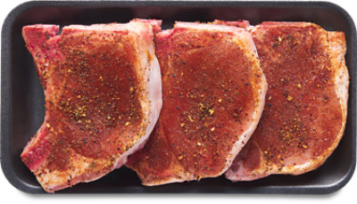 Pork Chops Bone In Thin Smokey Hot Bbq Seasoning - Lb - Image 1