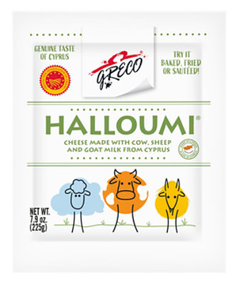 Greco Cheese Halloumi Cyprus Chunk Ew - 7.9 Oz - Image 1
