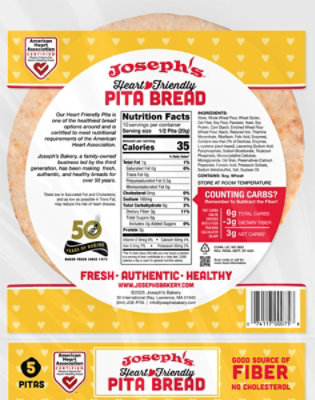 Josephs Heart Friendly Pita Bread - Each - Image 6