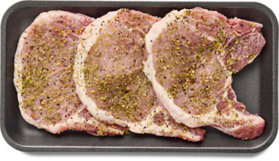 Pork Chops Thin Bone In California Bay Seasoning - Lb - Image 1