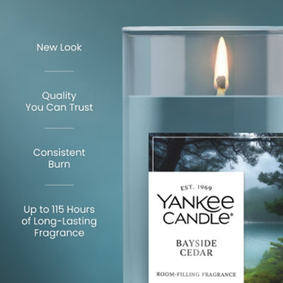 Yankee Candle Bayside Cedar Medium Pillar Candle - 14.25 Oz - Image 2