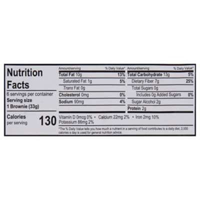No Sugar Added Chocolate Brownie 6 Count - 6-7 Oz - Image 3