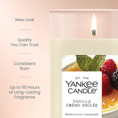 Yankee Candle Vanilla Creme Brulee Medium Pillar Jar Candle - 14.25 Oz - Image 2