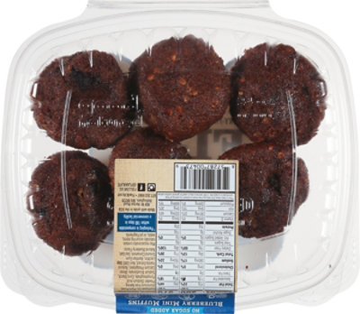 No Sugar Added Blueberry Mini Muffins 6 Count - 7 Oz - Image 6