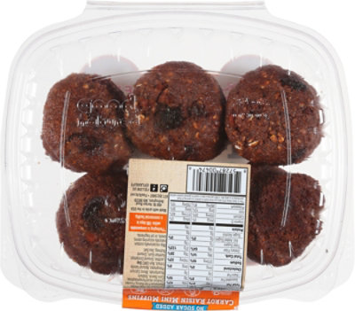 No Sugar Added Carrot Raisin Mini Muffins 6 Count - 7 Oz - Image 6