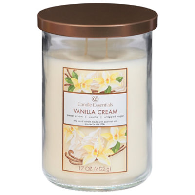 Candle Essentials Scented Jar Candle Vanilla Cream - 17 Oz - Image 3