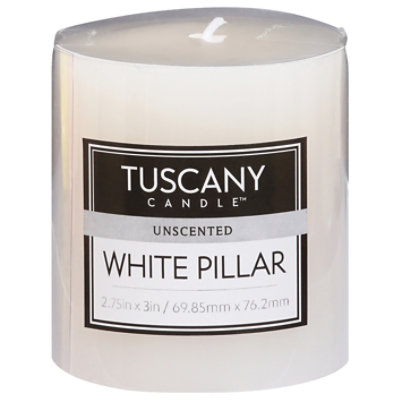 Tuscany 3x3 Unscent White Pillar Candle - Each - Image 3