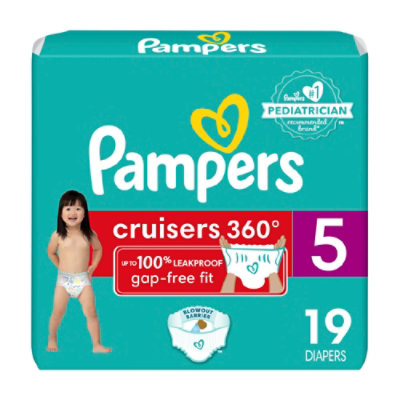 Pampers Cruisers 360 Diapers Size 5 - 19 Count - Image 1