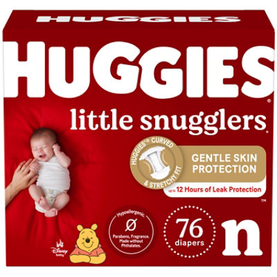 Huggies Little Snugglers Giga Diaper Newborn - 76 Count - Image 1