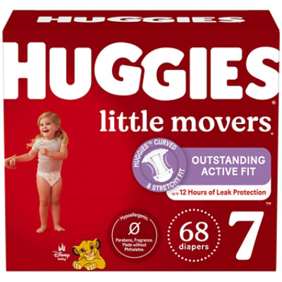 Huggies Little Movers Diaper Size 7 - 68 Count - Image 1