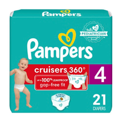 Pampers Cruisers 360 Diapers Size 4 - 21 Count - Image 1